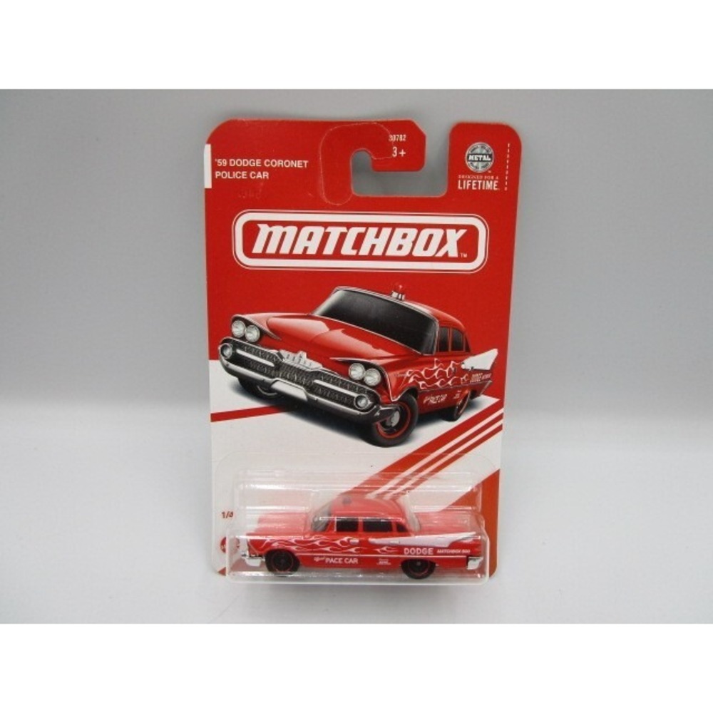 Matchbox '59 Dodge Coronet Police Car Target Red Edition Diecast Car